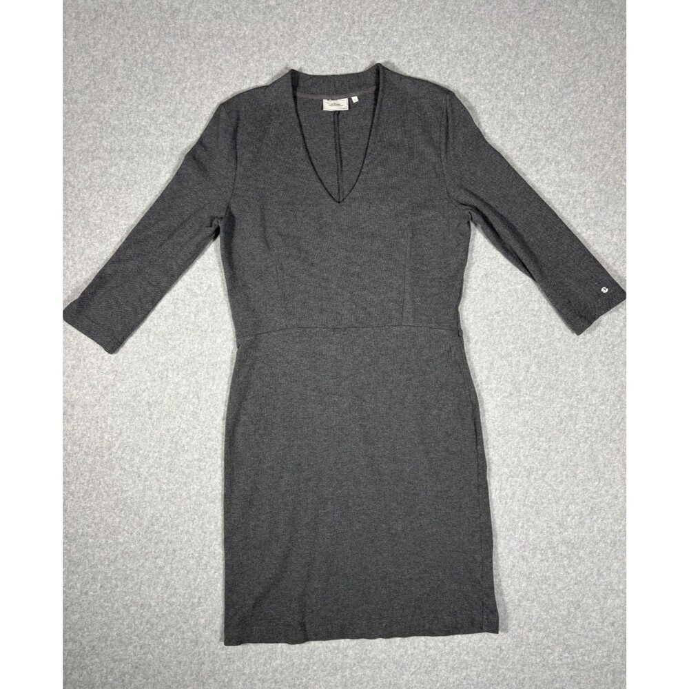 Boomerang Women's Taupe Gray Long Sleeve Sweater Dress Sweden Cotton Blend Sz L